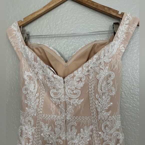 Lulus Luxe Promised Love White Beaded Lace Off-the-Shoulder Maxi Dress - Picture 8 of 10